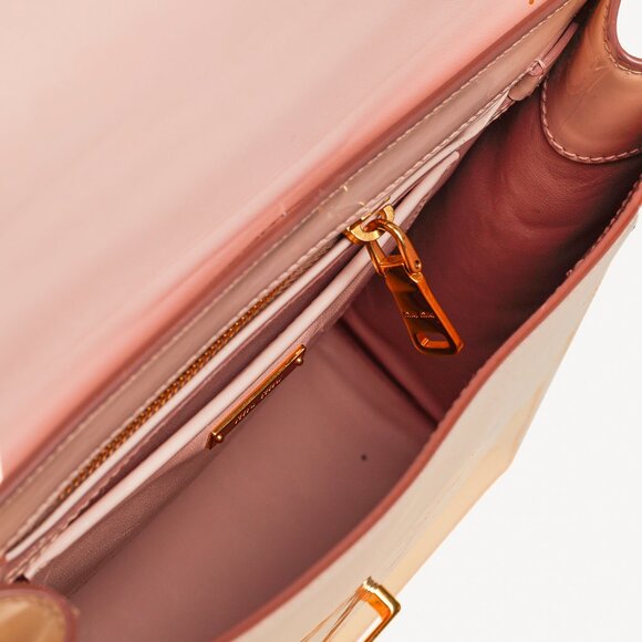 Miu Miu Gemma Vernice Leather Top-Handle Flap Bag - Picture 11 of 13